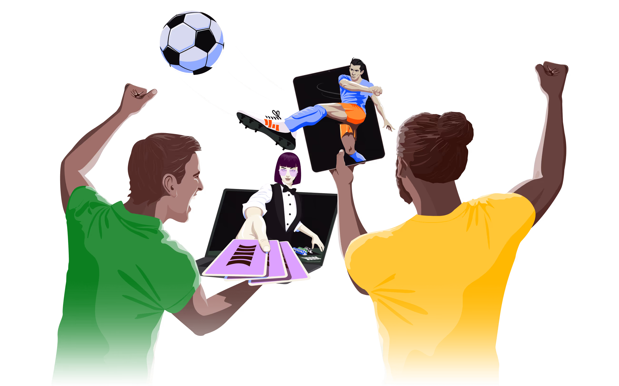 Player celebrating their wins